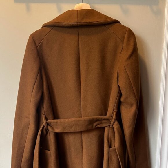 Wilfred wool/cashmere coat with belt. Brown. Size small. - Picture 3 of 10